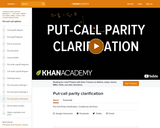 Finance & Economics: Put-Call Parity Clarification