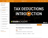 Finance & Economics: Tax Deductions Introduction