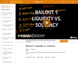 Financial Bailout 1: Liquidity vs. Solvency