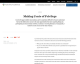 Making Cents of Privilege