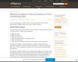 Market analysis is the foundation of the marketing plan