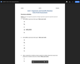 Illustrative Math Unit 7: End of Unit Assessment (Standards Based Grading 8th)
