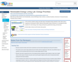 Renewable Energy Living Lab: Energy Priorities