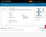 System Dynamics: Systems Thinking and Modeling for a Complex World