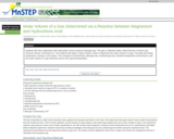 Molar Volume of a Gas Determined Via a Reaction Between Magnesium and Hydrochloric Acid
