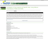 Investigation of Heat Capacity and Specific Heat: Using Different Temperatures of Water and Solids