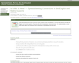 Is It Hot in Here? -- Spreadsheeting Conversions in the English and Metric Systems