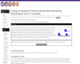 Using an Applet to Demonstrate the Sampling Distribution of an F-statistic