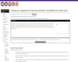 Using an Applet to Demonstrate Confidence Intervals