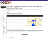 Simulating the Effect of Sample Size on the Sampling Distribution of the Mean