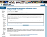 Using cooperative peer editing to improve writing assignments in economics