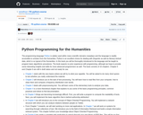 Python Programming for the Humanities -- A Python Course for the Humanities