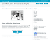 Letter from Jackie Robinson on Civil Rights