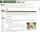 Using Learning Assistants to Support Peer Instruction with Classroom Response Systems ("Clickers")