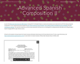 Open Educational Resources for Spanish classes - Advanced Spanish Composition II