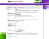 Claims in "The Crisis, No. 1"