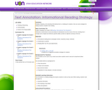 Text Annotation: Informational Reading Strategy