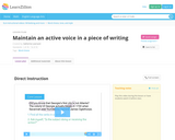 Active Voice in Writing