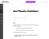 Sore Throats, Variation 1