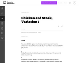 Chicken and Steak, Variation 1