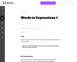 Words to Expressions 1