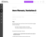 Sore Throats, Variation 2