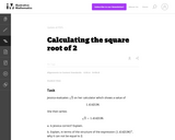 8-NS Calculating the Square Root of 2