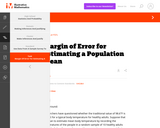 S.IC.4 Margin of Error for Estimating a Population Mean