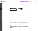 Ordering 4-Digit Numbers