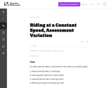 6.RP Riding at a Constant Speed, Assessment Variation