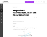 8.EE Proportional relationships, lines, and linear equations