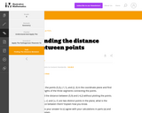 8.G Finding the distance between points