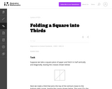 8.EE Folding a Square into Thirds