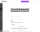 8.NS Converting Repeating Decimals to Fractions