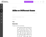 Alike or Different Game