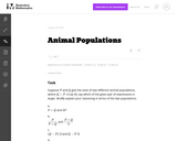 Animal Populations