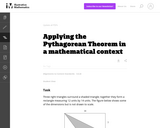 Applying the Pythagorean Theorem in a mathematical context