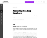 Assessing Reading Numbers