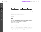 Cards and Independence