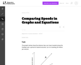 Comparing Speeds in Graphs and Equations