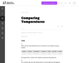 Comparing Temperatures