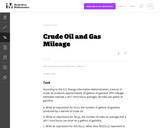 Crude Oil and Gas Mileage