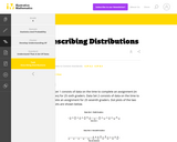 Describing Distributions