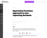 Equivalent fractions approach to non-repeating decimals