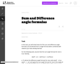 F-TF Sum and Difference angle formulas