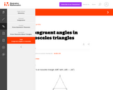 G-CO Congruent angles in isosceles triangles