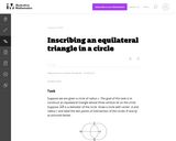 G-CO Inscribing an equilateral triangle in a circle