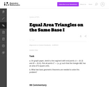 G-GPE Equal Area Triangles on the Same Base I