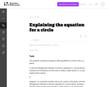 G-GPE Explaining the equation for a circle