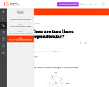 G-GPE When are two lines perpendicular?